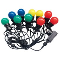 10 m lange Lichterkette mit 20 10 w rgb Mini Globe LED-Birnen mit Schuko-Fassung und IP44-Transformator - V-tac von V-TAC