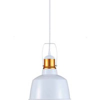 V-tac - VT-7422 Vintage Metall E27 LED-Pendelleuchte Ф230mm Aluminium weiß Farbe Sku 3729 - Weiß von V-TAC