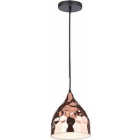 Vintage Pendel Lampe Hänge Flur Decken Fluter Hammerschlag Optik im Set inklusive led Leuchtmittel von V-TAC