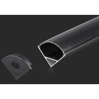 Aluminium-Winkelprofil schwarz für LED-Streifen 2000x15.8x15.8mm - V-tac von V-TAC