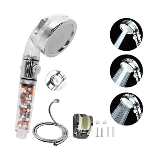 VOYXLIBRE - duschkopf + duschschlauch 1,5 m + duschkopfhalterung | duschkopf mit schlauch - duschbrause 3 Duschmodi - duschkopf wassersparend von V VOYXLIBRE