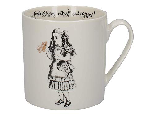 V&A C000048 Alice im Wunderland Becher in Geschenkbox, Motiv Alice, feines Porzellan, weiß, 350 ml, 1 Stück (1er Pack) von V&A