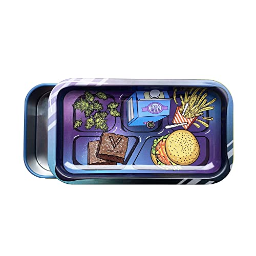 V Syndicate 12.7x7.1x3.8 cm Mini-Aufbewahrungsbox aus Metall mit Deckel zum Rollen, luftdichter Rolltablett, interaktiven Kunstwerken auf allen Seiten (Syndicase 2.0, Munch Time) von V. Syndicate