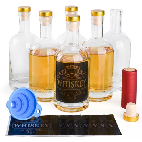 6 Stück Klar Glasflaschen 375ml mit Kork Deckel, Glas Likörflaschen zum Befüllen mit Korkverschluss,Leere Weinflaschen Schwer Boden Wodka Flaschen Schnapsflaschen für Kombucha Whiskey Öle Getränke 6 Stück Klar Glasflaschen 375ml mit Kork Deckel, Glas Likörflaschen zum Befüllen mit Korkverschluss,Leere Weinflaschen Schwer Boden Wodka Flaschen Schnapsflaschen für Kombucha Whiskey Öle Getränke von V·Colokishi