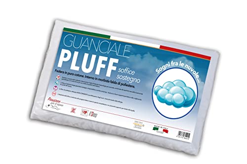 Kissen Pluff 100 % hochwertige Polyesterfaser, Bezug 100 % Baumwolle, antiallergen, 50 x 80, weiß von V.I.P. Very Important Pillow