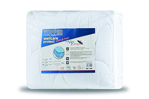 V.I.P. VERY IMPORTANT PILLOW Topper Wellcare gegen Milben, 85 x 195 cm, 1 Stück, weiß, Perkal-Baumwolle, Einzelbett von V.I.P. VERY IMPORTANT PILLOW