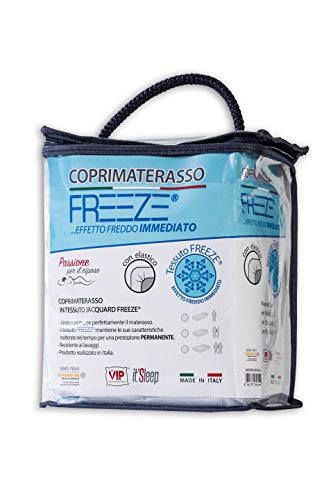 V.I.P. Very Important Pillow I.P. Matratzenauflage Freeze mit Gummizug an den Ecken, Jacquard-Stoff, bi-elastisch, französisches Bett, 125 x 200 cm von V.I.P. Very Important Pillow