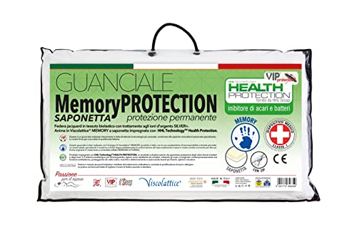 V.I.P. Very Important Pillow V.I.P. Kopfkissen aus Memory-Schaum mit Medizinprodukt, hergestellt in Italien, 48 x 78 x 12 cm von V.I.P. Very Important Pillow