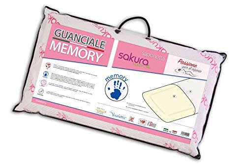 V.I.P. Very Important Pillow VIP Sakura Kissen, mit Mikrokapseln duftet mit Sakurablüte, 42 x 72, weiß, 100% Viscolattis, hergestellt in Italien, Bezug 90% Polyester, 6% Polyamid, 4% Metallfasern von V.I.P. Very Important Pillow