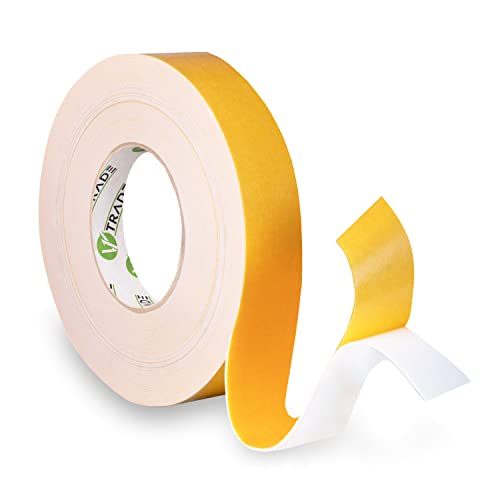 V1 TRADE Doppelseitiges Klebeband Extra Stark 19mm x 25m - Klebeband Doppelseitig Dünn - Doppelklebeband Wasserfest - Beidseitiges Klebeband Extra Stark - Double Sided Tape Strong von V1 TRADE