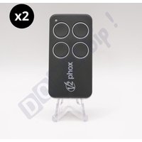 V2 phox 4 Contrat 50 - Satz von 2 Fernbedienungen mit 4 Tasten Für Tore und Garagen - Rolling Code - 433,92 MHz - wally / MR2 kompatibel - V2 Contrat von V2 ELECTRONICA