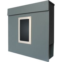 Briefkasten mit Zeitungsfach Postkasten Modern mit Sichtfenster Zeitungsrolle Post Box Letterbox Wandbriefkasten Metall V2aox von V2AOX