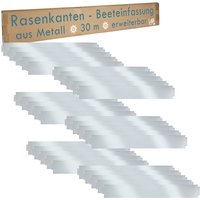 Rasenkante Metall 30m erweiterbar 100x14cm verzinkt Beeteinfassung Beetumrandung Mähkante Garten Umrandung V2Aox von V2AOX