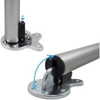 V2aox - Stahl 4er Set Tischbeine Möbelfuß Höhenverstellbar Klappbar ø 50 mm1100 mm von V2AOX