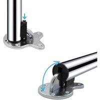 V2aox - Stahl 4er Set Tischbeine Möbelfuß Höhenverstellbar Klappbar ø 50 mm 1100 mm von V2AOX