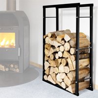 Kaminholzständer Metall, Kaminholzregal innen, Holzständer Regal für Aufbewahrung von Kaminholz, Brennholz und Feuerholz - V2aox von V2AOX