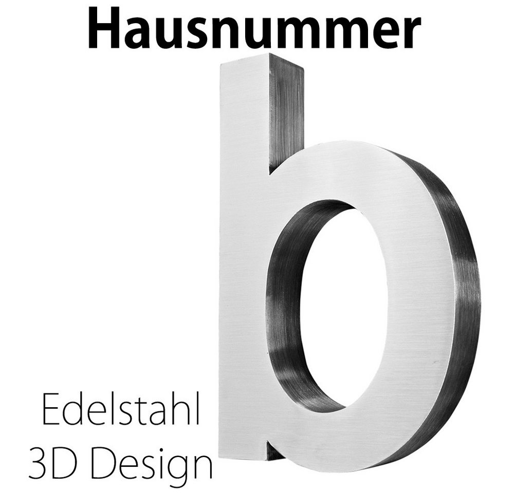 V2Aox Hausnummer Edelstahl Hausnummer Buchstabe b Hausnummernschild Schild 3D von V2Aox