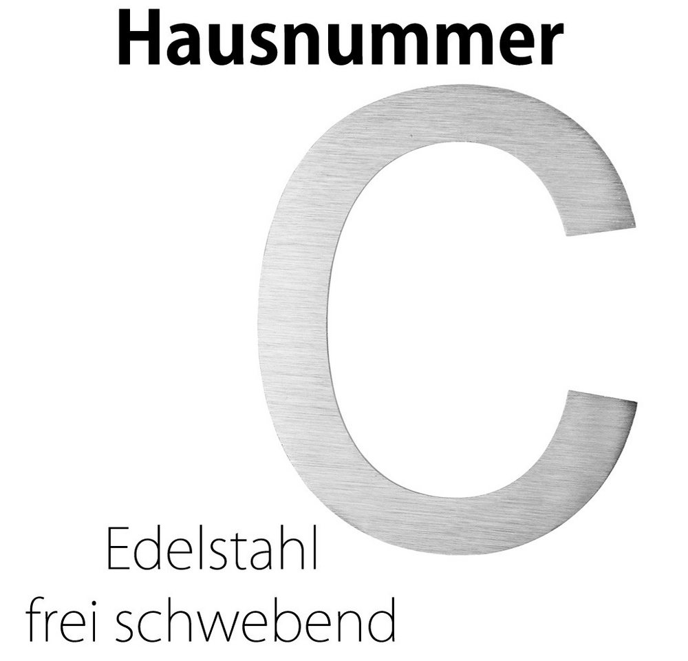 V2Aox Hausnummer Edelstahl Hausnummer Hausnummernschild Buchstabe c Schild 2D von V2Aox