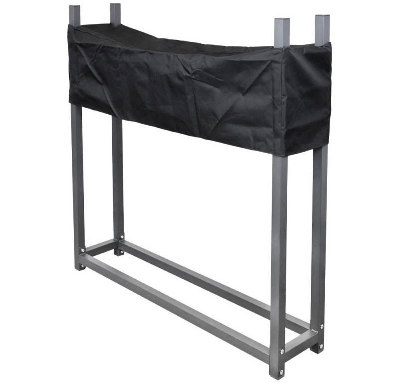 V2Aox Kaminholzregal Kaminholzständer Kaminholzregal Brennholzregal 112 x 115 cm Anthrazit von V2Aox