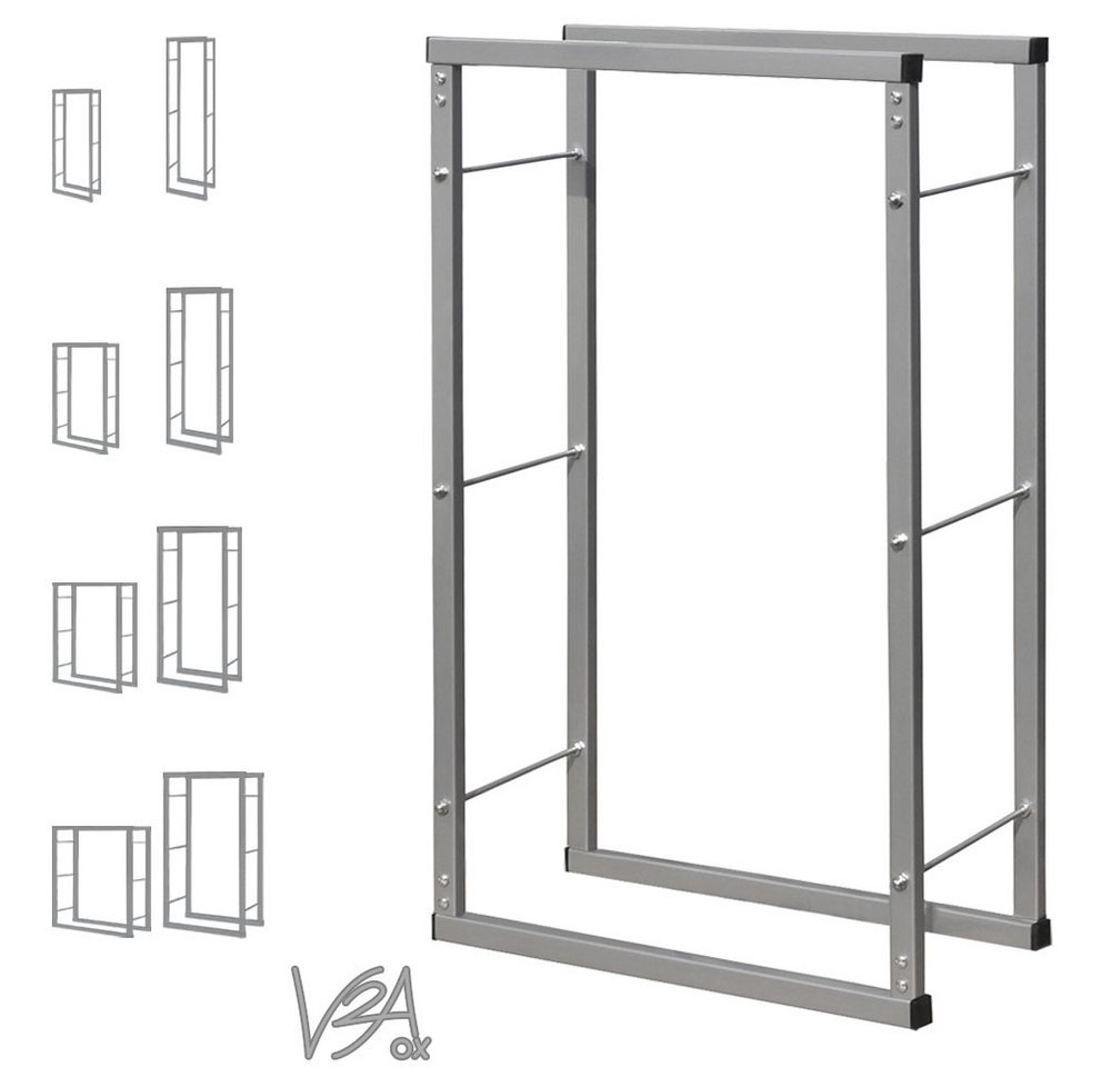 V2Aox Kaminholzregal Kaminholzständer Kaminholzregal Brennholzregal Feuerholzregal Auswahl, BxTxH:40x25x100 cm von V2Aox