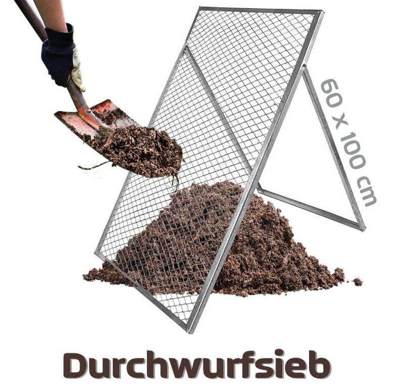 V2Aox Komposter Durchwurfsieb Durchwurfgitter Gitter Sieb Kompost Gartensieb 60x100 cm von V2Aox