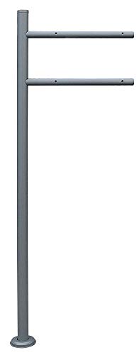 V2Aox Metall Standfuss für Briefkasten Briefkastenstaender Anthrazit Grau Ständer Freistehend Standfuß Briefkastenständer Standbriefkasten Rund von V2Aox
