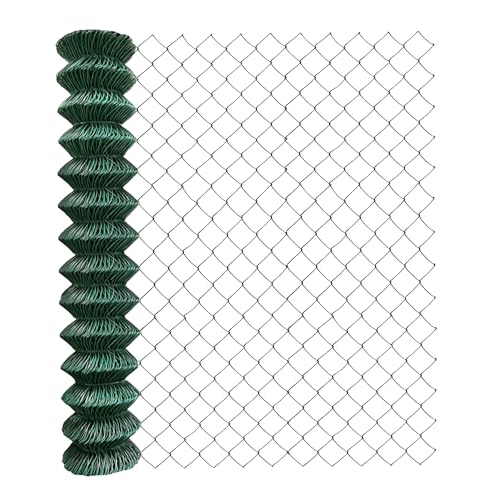 V2Aox PVC-ummantelter Maschendrahtzaun in grün, Draht Ø 2,8 mm, Maschenweite 60 x 60 mm, Viereckgeflecht, Höhe: 150 cm, Länge: 15 m von V2Aox