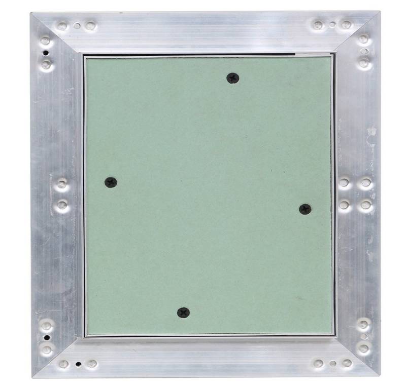 V2Aox Revisionsklappe Revisionsklappe Revisionstür Aluminium-Rahmen Gipskarton 30 x 30 cm von V2Aox