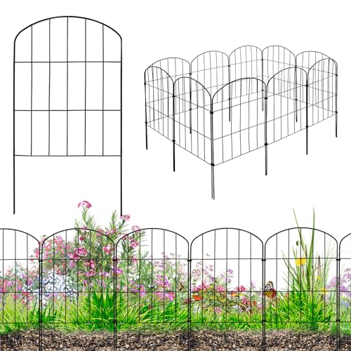 Zaun Gartenzaun Steckzaun Hundezaun Teichzaun für Garten Teich 10 Zaunelemente 43 cm hoch Metall Gitterzaun Oberbogen Schwarz V2Aox Zaun Gartenzaun Steckzaun Hundezaun Teichzaun für Garten Teich 10 Zaunelemente 43 cm hoch Metall Gitterzaun Oberbogen Schwarz V2Aox von V2Aox