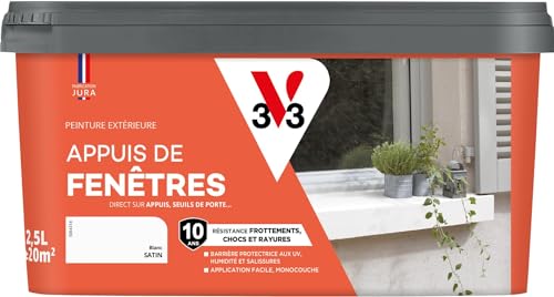 V33 Fensterbankfarbe, weiß, 2,5 l von V33