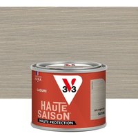 V33 Hochsaison 8 Jahre Satin Silbergrau Holzlasur 0,125 l V33 V33 Hochsaison 8 Jahre Satin Silbergrau Holzlasur 0,125 l V33 von V33