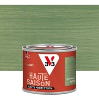 V33 Hochsaison-Lasur (8 Jahre haltbar), Provence-Grün, seidenmatt, 0,125 l V33 von V33