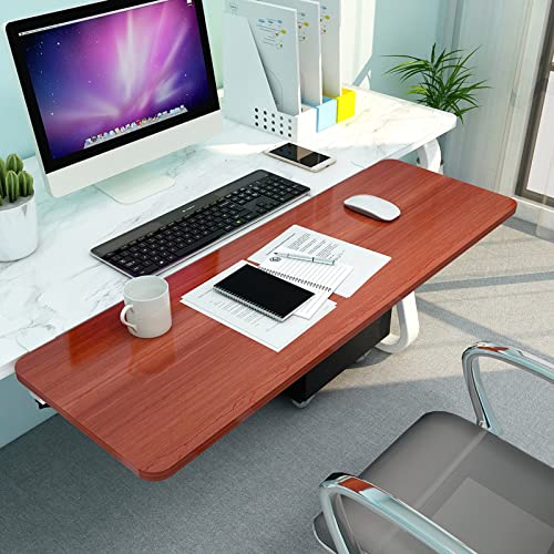 V3VOGUE Ergonomische Schreibtisch-Verlängerung Faltbar Schreibtisch Extender - Holz Tastaturablage 55 65 75cm - Stanzfreie Klemme - Für Unterarmstütze/Armlehne/Computer-Ellenbogen-Armstütze von V3VOGUE