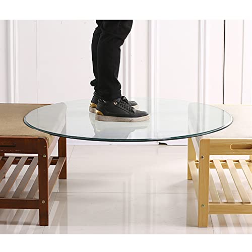 V3VOGUE Rund Glasplatte Tischplatte, Durchmesser 380mm 650mm 880mm 980mm, Transparent Glasplatte, Gehärtetes Glass Scheibe Bruchsicher/Langlebig/Leicht Zu Reinigen, 9mm Dicke V3VOGUE Rund Glasplatte Tischplatte, Durchmesser 380mm 650mm 880mm 980mm, Transparent Glasplatte, Gehärtetes Glass Scheibe Bruchsicher/Langlebig/Leicht Zu Reinigen, 9mm Dicke von V3VOGUE