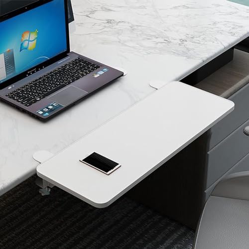 V3VOGUE Schreibtisch-Extender 90° Klappbar Tastaturablage - Tastaturschubladen Klemmbar, Ellbogen-Armstütze, Muskelermüdung Lindern, Für Büro/Zuhause/Schule/Küche Esstisch Verlängerung von V3VOGUE