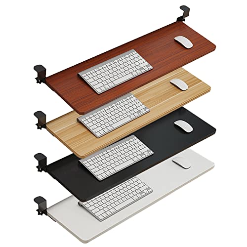 V3VOGUE Tastaturablage Klemmbar, Tastaturschublade Höhenverstellbar, Ausziehbare, Für Homeoffice Tischverlängerung, Für Tastaturauszug Und Maus Halterung, Ergonomisch/Platzsparend von V3VOGUE