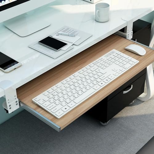 V3VOGUE Tastaturauszüge Tastaturablage Tastaturschublade Ausziehbar Unter Dem Schreibtisch - 55x30 65x30 75x30 cm Höhenverstellbar Mit C-Klemme Ohne Bohren, Ergonomisch Armstütze Armlehne V3VOGUE Tastaturauszüge Tastaturablage Tastaturschublade Ausziehbar Unter Dem Schreibtisch - 55x30 65x30 75x30 cm Höhenverstellbar Mit C-Klemme Ohne Bohren, Ergonomisch Armstütze Armlehne von V3VOGUE