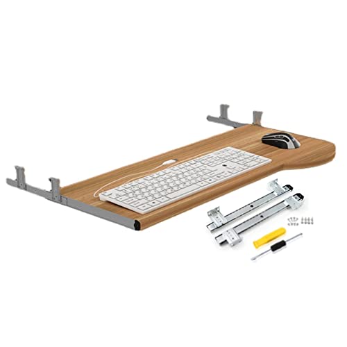 V3VOGUE Tastaturauszug Holz Tastaturablage - Ausziehbar - Höhenverstellbar - Computer-Tastatur Und -Maus Untertischmontage Tastaturschublade, Ergonomisch, Büromöbel, Mausablage 60/70x26cm von V3VOGUE