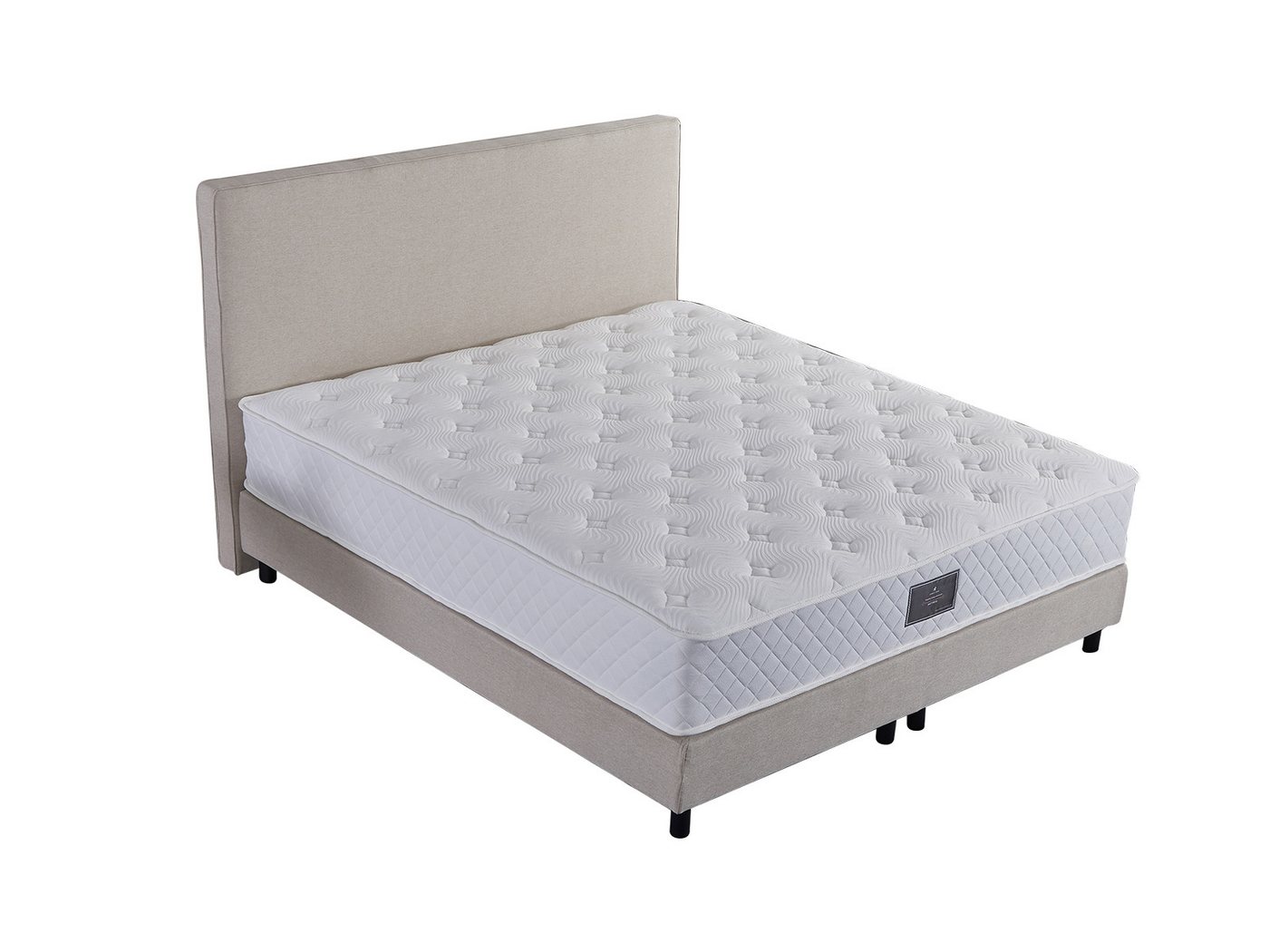 V6 Boxspringbett Modell 208-25 mit Taschenfederkernmatratze 25 cm Hoch von V6