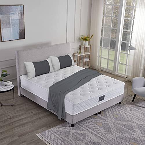 V6 Boxspringbetten Bestes Preis-Leistungsverhältnis (180 x 200 cm H3/H4, Grau) von V6