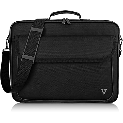 V7 CCK16-BLK-3E Essential Tragetasche für Notebooks bis zu 16.1 Zoll, 40,9cm, Schwarz von V7