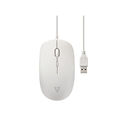 V7 USB Optical Mouse Weiss TÜV-GS PERP von V7