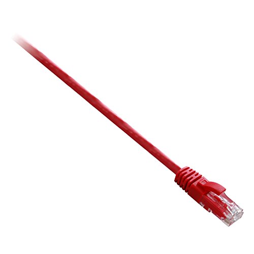 V7 V7CAT5UTP-01M-RED-1N RJ45 - CAT5E Netzwerkkabel UTP, 1 m, Rot von V7