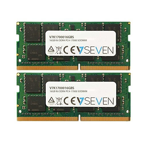 V7 V7K1700016GBS Notebook DDR4 SO-DIMM Arbeitsspeicher 16GB (2X8GB KIT, 2133MHZ, CL15, PC4-17000, 260pin, 1.2V) von V7
