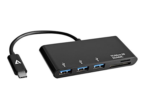 V7 V7UC3U-HUB-BLK-1E USB-C-Stecker auf 5-in-1 weiblich Hub Schwarz V7 V7UC3U-HUB-BLK-1E USB-C-Stecker auf 5-in-1 weiblich Hub Schwarz von V7