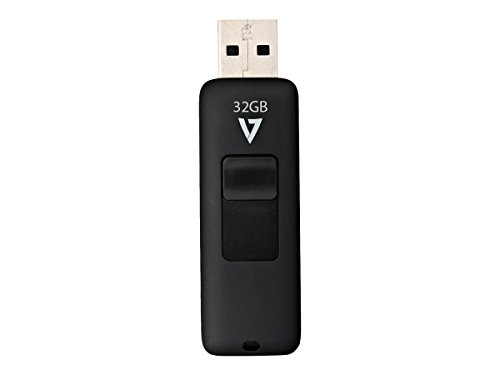 V7 VF232GAR-3E Slider USB 2.0 Speicherstick 32 GB schwarz von V7