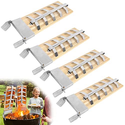 VA-Cerulean Flammlachsbrett Flammlachsbretter mit Edelstahl Halterung 4 Stücke Zedernholzbrett zum Grillen 5 Stufen Einstellbar Grillbretter Für Feuerschale kugelgrill Grillzubehör VA-Cerulean Flammlachsbrett Flammlachsbretter mit Edelstahl Halterung 4 Stücke Zedernholzbrett zum Grillen 5 Stufen Einstellbar Grillbretter Für Feuerschale kugelgrill Grillzubehör von VA-Cerulean