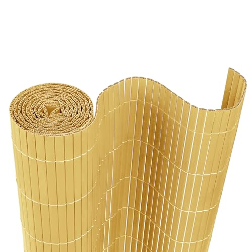 VA-Cerulean PVC Sichtschutzmatte Sichtschutzzaun 120x400CM, Bambus, Outdoor Sichtschutz mit verstärkten Lamellen, Zaunblende Windschutz UV-Beständig für Garten Balkon Fences Terrasse Zubehör VA-Cerulean PVC Sichtschutzmatte Sichtschutzzaun 120x400CM, Bambus, Outdoor Sichtschutz mit verstärkten Lamellen, Zaunblende Windschutz UV-Beständig für Garten Balkon Fences Terrasse Zubehör von VA-Cerulean