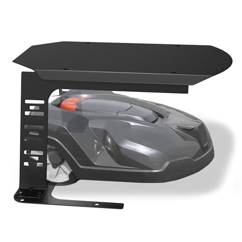 VA-Cerulean Rasenmäher Roboter Carport Metall Mähroboter Garage Garten Rasenroboter Unterstand Überdachung Mähroboter Zubehör für Dachgarten Rasen Mäher Wetterfest UV-Schutz, 77x94x36cm von VA-Cerulean