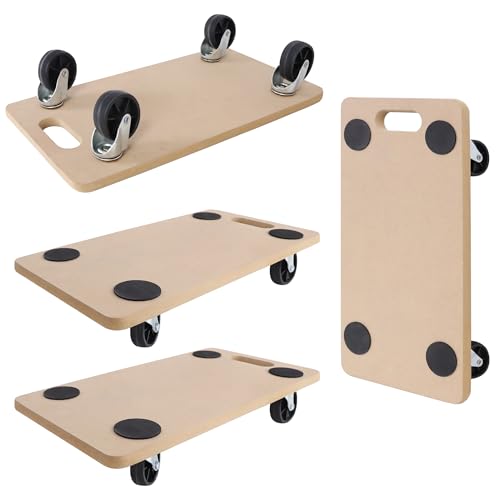 VA-Cerulean Rollbrett 4 Stück Transportroller Möbelroller mit Gummipads Rollbretter max. 200 kg Tragkraft VA-Cerulean Rollbrett 4 Stück Transportroller Möbelroller mit Gummipads Rollbretter max. 200 kg Tragkraft von VA-Cerulean